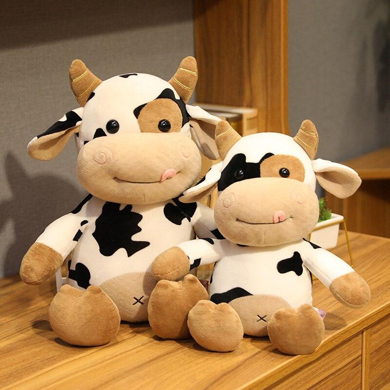 Cute Animal Cartoon Cows Stuffed Plush Toy Kawaii Cattle Stuffed Animals - Plushie Depot