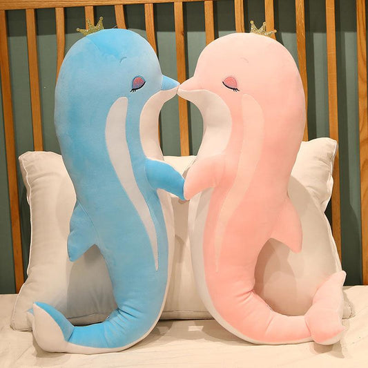 Big Lovely Heart Shaped Dolphin Plush Toys Stuffed Animals Plushie Depot