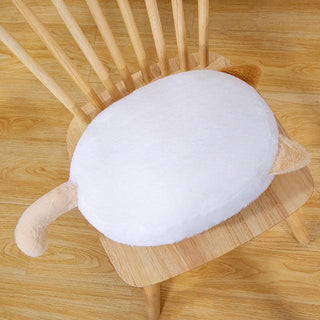 Warm Kawaii Cat Plush Pillow 15" white Plushie Depot