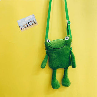 Super Cute Small Frog Bag Army Green Plushie Depot
