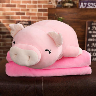 Pink pig plush toy Pink squinting - Plushie Depot