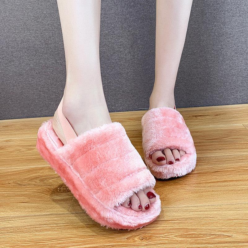 Plus size thick bottom plush slippers Slippers Plushie Depot