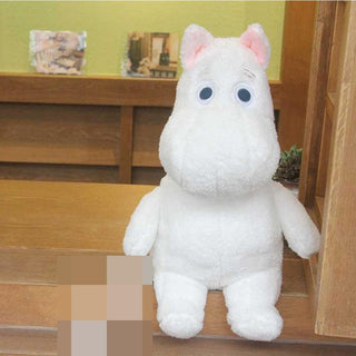 Super Cute White Hippopotamus Plush Toy - Plushie Depot