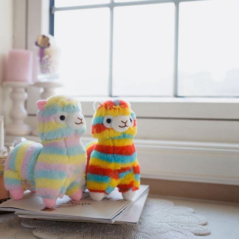 Rainbow Alpaca Doll Plush Toy Plushie Depot