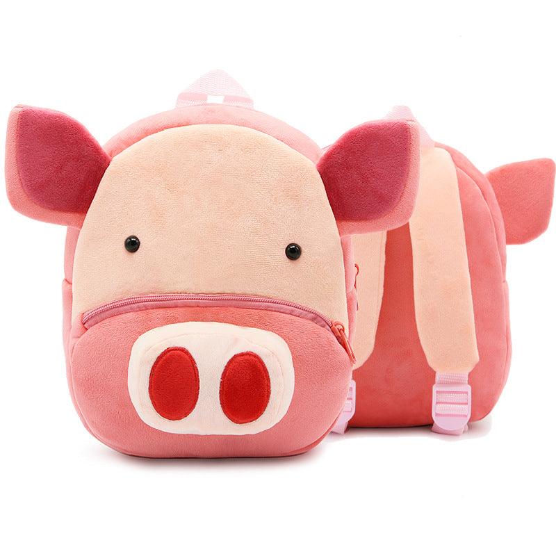 Cute Animal Plush Backpacks, Cartoon Book Bags for Children Pig Bags Plushie Depot