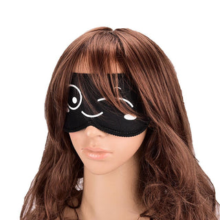 Creative Cartoon Eyes Black Sleep Mask Plushie Depot