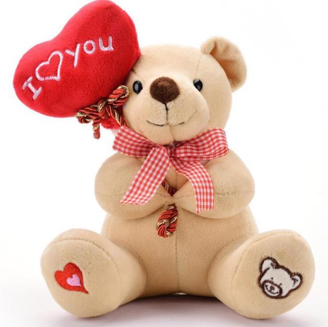 I Love You Teddy Bear 7" 2 Teddy bears Plushie Depot