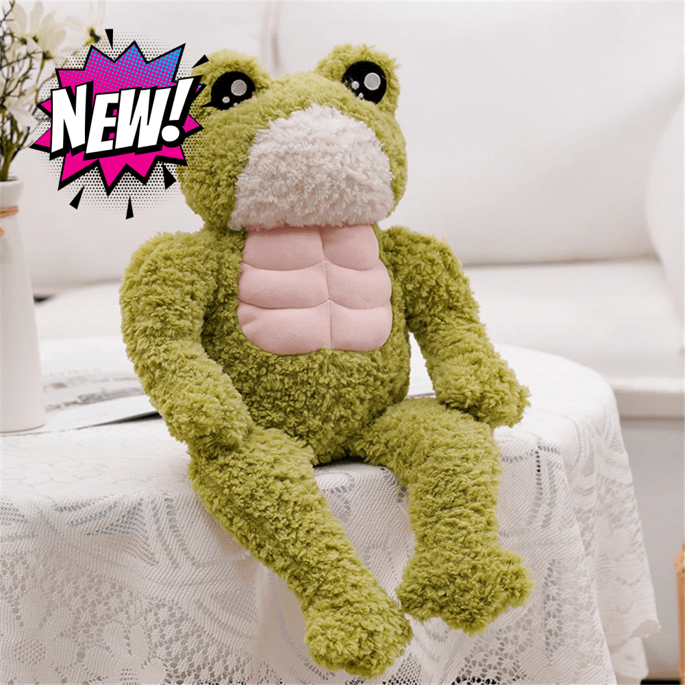 Funny Muscle Frog Plush Toy Stuffed Animals Plushie Depot