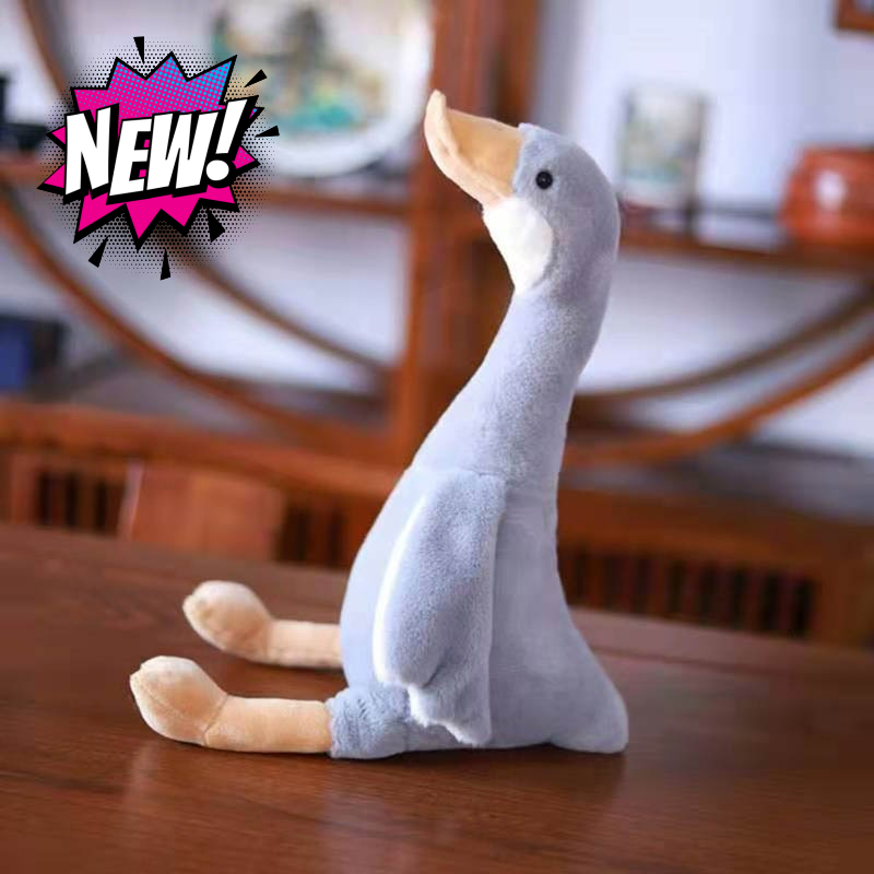 Small Cuddly Goose Plushies Gray Stuffed Animals Plushie Depot