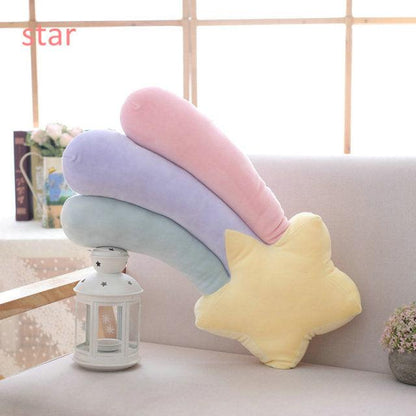 Rainbow Cloud, Moon and Stars Pillows 21''X11''meteor - Plushie Depot