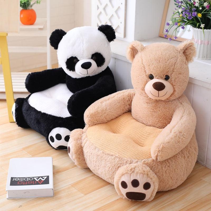 Panda & Teddy Bear Baby Chair Plush Toy Plushie Depot