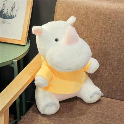 Lovely Hippo Unicorn Plush Toys white Stuffed Animals - Plushie Depot
