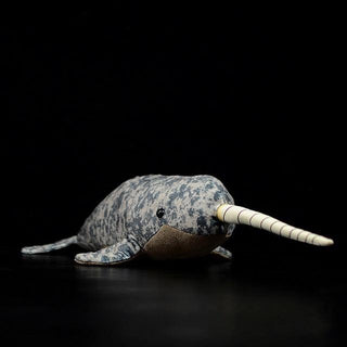 16.1" Long Lifelike Unicorn Whale Stuffed Toy, Realistic Sea Animal Narwhal Plush Toy Default Title Stuffed Animals - Plushie Depot