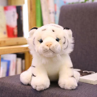 Mini Sitting Tiger Plush Toys White - Plushie Depot