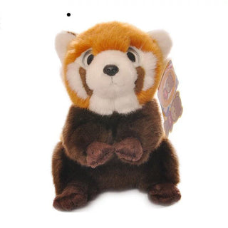 7" Lifelike Sitting Red Panda Plush Toy Plushie Depot