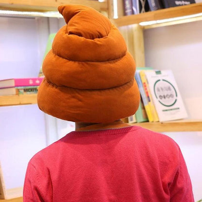 Funny Poop Head Plush Hat Hats Plushie Depot