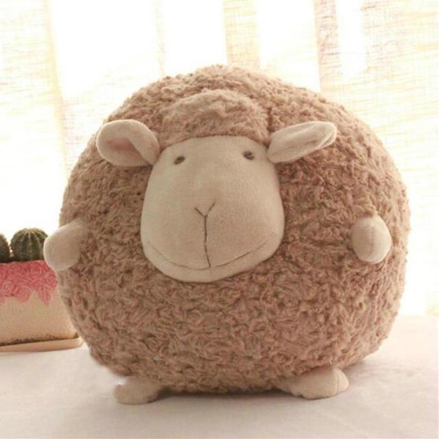 Ball Shape Sheep Lamb Doll Plush Toys 14''X14'' Brown Plushie Depot