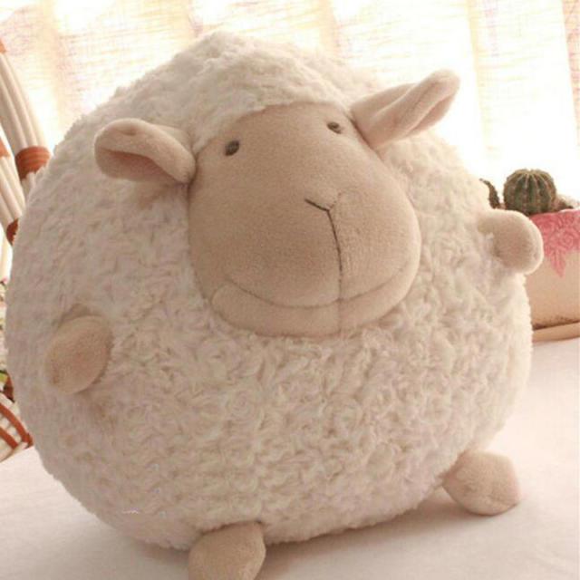 Ball Shape Sheep Lamb Doll Plush Toys 14''X14'' Dark white Plushie Depot