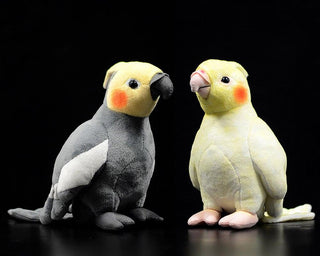 Small Real Life Yellow and Gray Cockatiel Plush Toys 7" - Plushie Depot