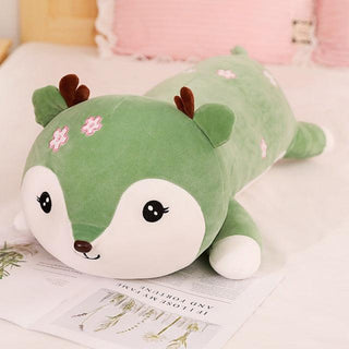 31.5" - 39" Huge Soft Kawaii Lying Deer Stuffed Lovely Animal Plush Toys green - Plushie Depot