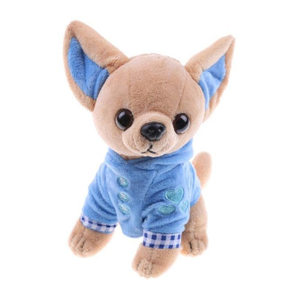 Chihuahua Dog Plush Toy Blue Stuffed Animals Plushie Depot