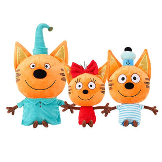 12.9" High Quality Russian Three Happy e Cat Plush Doll Toy Stuffed Animals - Plushie Depot