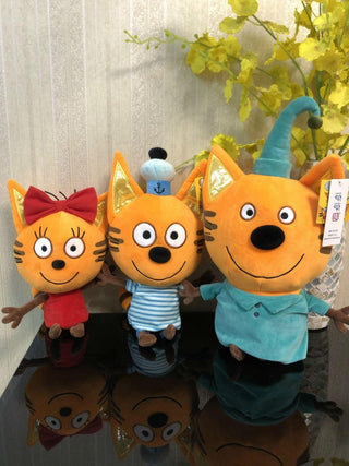12.9" High Quality Russian Three Happy e Cat Plush Doll Toy Stuffed Animals - Plushie Depot