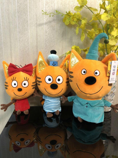 12.9" High Quality Russian Three Happy e Cat Plush Doll Toy Stuffed Animals Plushie Depot