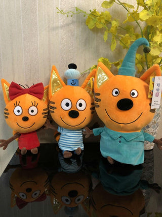 12.9" High Quality Russian Three Happy e Cat Plush Doll Toy Plushie Depot