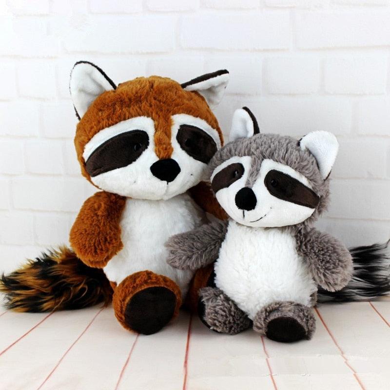 Gray Cute Lovely Raccoon Plush Toy, Soft Stuffed Pillow Animal Doll Plushie Depot