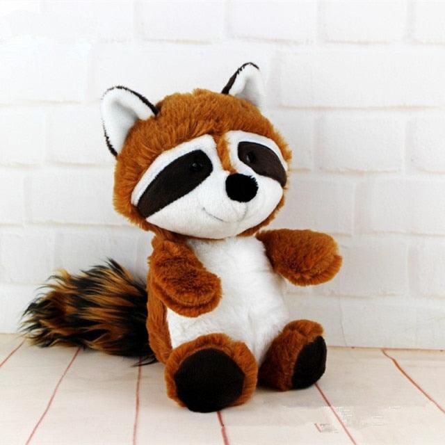 Gray Cute Lovely Raccoon Plush Toy, Soft Stuffed Pillow Animal Doll Brown Plushie Depot