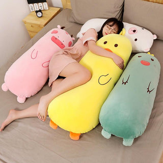 Cute Dinosaur, Teddy Bear, Duck & Fox Plush Sleeping Pillow Toys - Plushie Depot