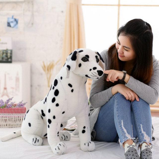 Large Stuffed Realistic Dalmatian Plush Toys, Simulation Dog Plush Dolls for Children A Plushie Depot