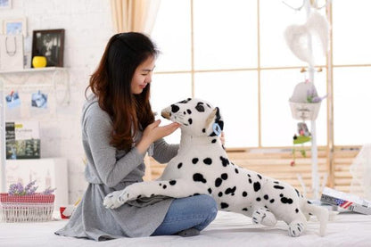 Large Stuffed Realistic Dalmatian Plush Toys, Simulation Dog Plush Dolls for Children B - Plushie Depot