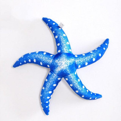 Real Marine Life Starfish Stuffed Animal 17" Blue Stuffed Animals Plushie Depot