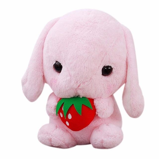 Cute and Softy Loppy the Rabbit Pushie Pink Stuffed Animals Plushie Depot