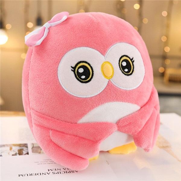 Soft Plush Kawaii Pillow Cartoon Owl Stuffed Plush Toy Doll pink Plushie Depot