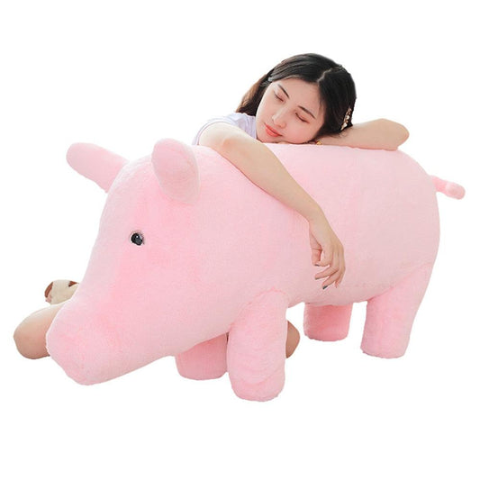 43'' Giant Simulation Pig Lifelike Plush Stuffed Swine Toy Stuffed Animals Plushie Depot