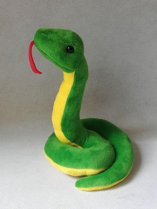 7" Green Coiled Slithering Snake Stuffed Animal Plush Toy Plushie Depot