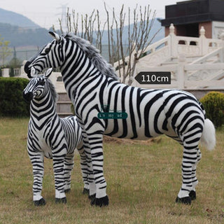 110cm / 43" Giant Simulation Standing Zebra Realistic Plush Toy Stuffed Animals - Plushie Depot