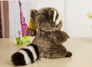 Lifelike Sitting Raccoon Plush Toys Plushie Depot