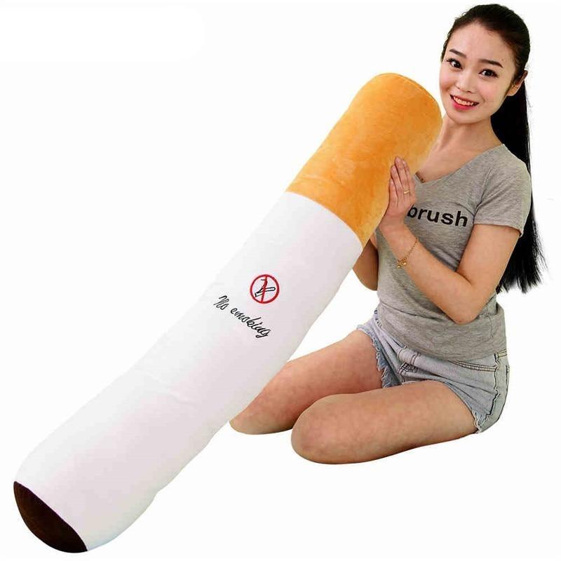 Funny Smoking Cylindrical Sleeping Cigarette Pillow Simulation Plush Toys Plushie Depot