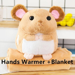 Super Soft Sleep Pillow Mouse Animal Plushie Stuffed Doll Toy 40x35cm 6HandsWarmerBlanket Plushie Depot