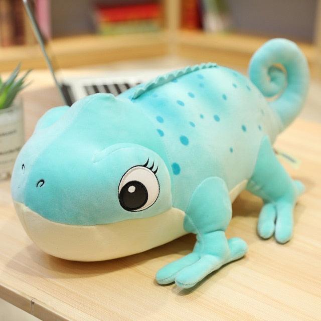 12" - 23.5" Cute Realistic Chameleon Plush Toys for Kids Blue Stuffed Animals Plushie Depot