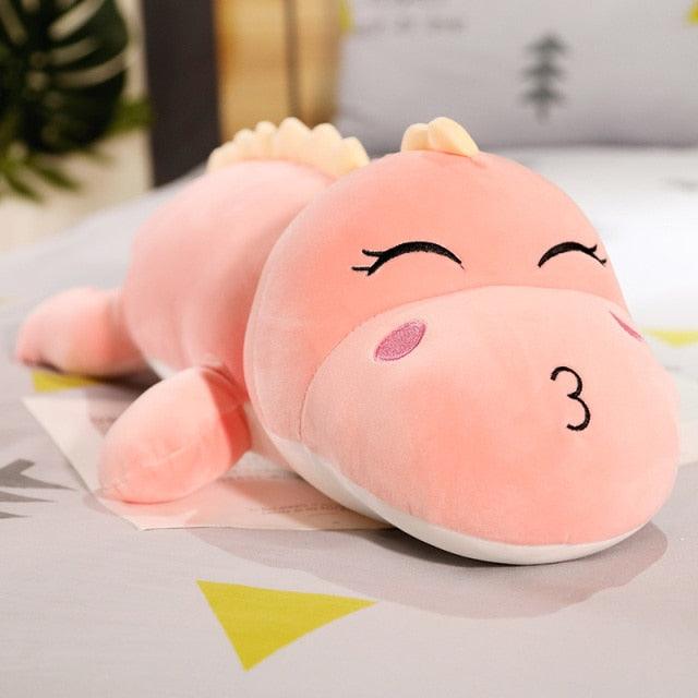 47"Cute Dinosaur Pillow Plush Toy Dolls pink close eyes Plushie Depot