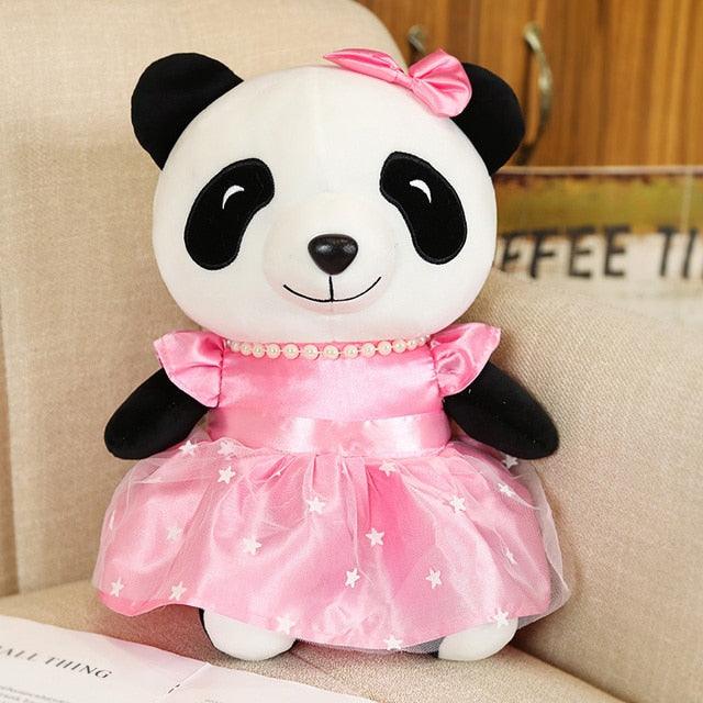 Kawaii Panda with Skirt Plush Toys light pink Stuffed Animals Plushie Depot
