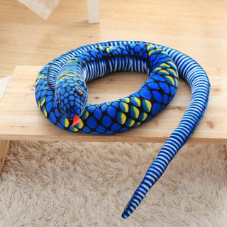 Realistic Python and Boa Constrictor Snake Plushies 110" Blue Plushie Depot