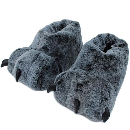 Monster Claw Paw Slippers gray Slippers Plushie Depot
