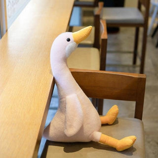 Simulation Fluffy Duck Plush Toy Pink - Plushie Depot