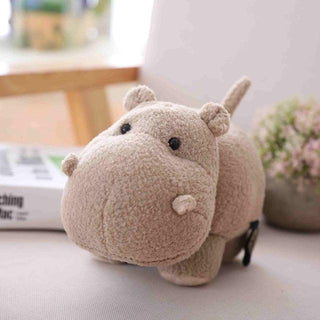 Big Head Hippo Plush Toys 20cm Gray Stuffed Animals - Plushie Depot